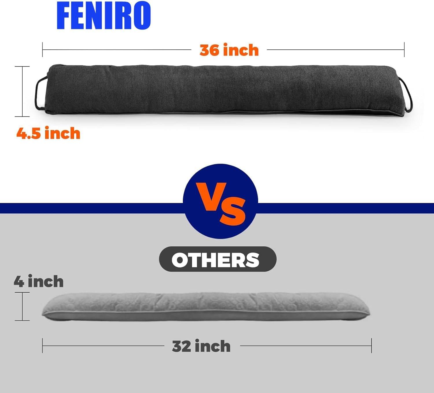 Door Draft Stopper, Wind and Dust Protector, Temperature Retainer, Insect Blocker, Space-Saving Design, Ideal for Home and Office Use (Grey) image number 1