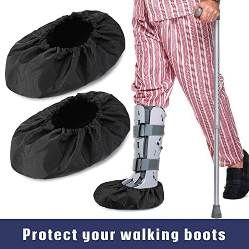 2Pack Fracture Walking Boot Cover, Waterproof Shoe Covers with Waterproof Coating Non-Slip Medical Boot Covers image number 6