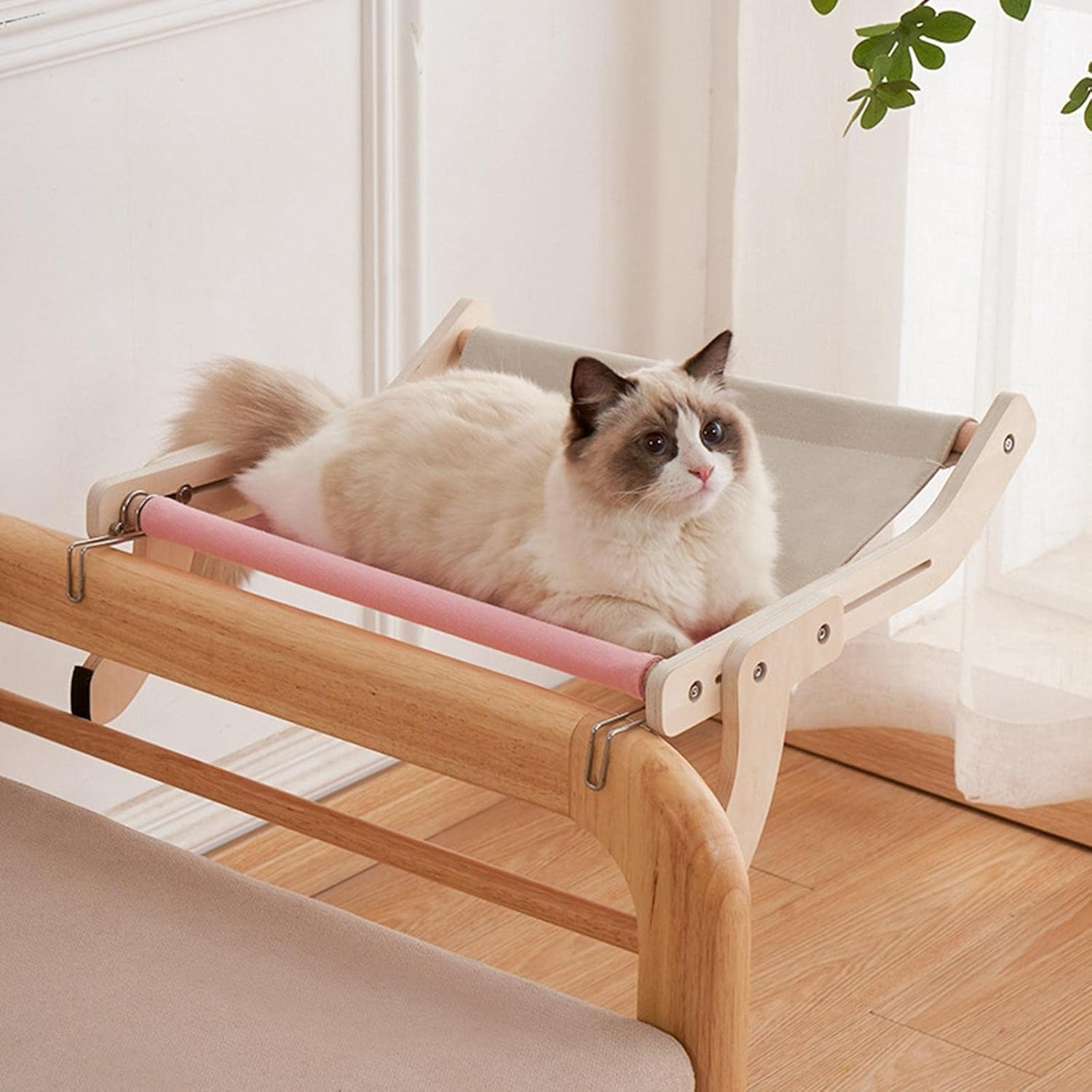 Dubom Cat Window Perch Lounge Mount Hammock Window Seat Bed Shelves for Indoor Cats No Drill No Suction Cup, Styleb image number 5