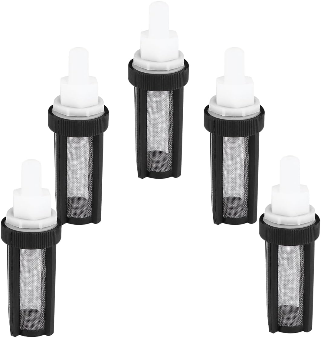 TEHAUX 15Pcs Stainless Steel Micro Pump Filter Net Water Pump Strainer Silicone Tube for Pool Filter