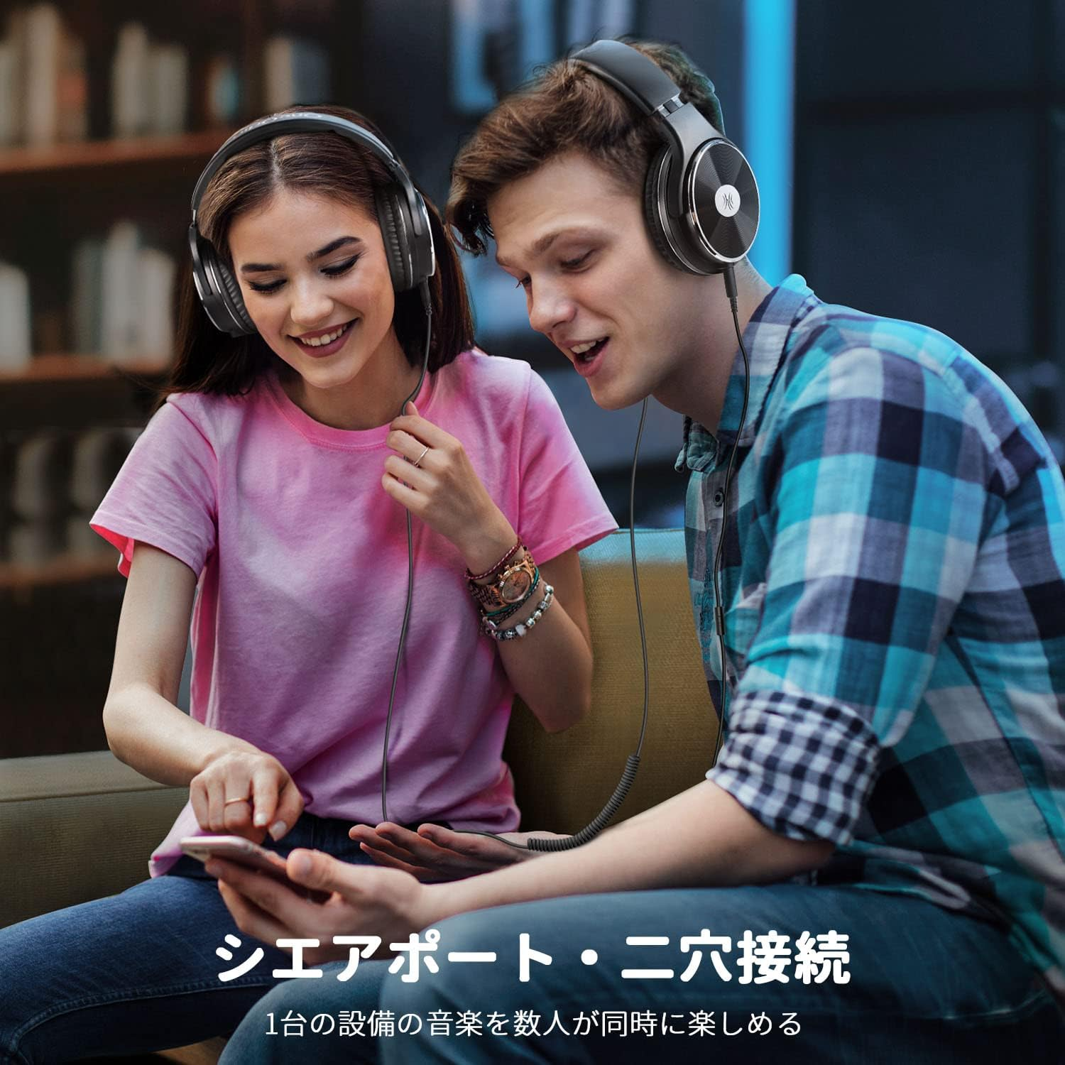 Oneodio High Resolution Headphones, Wired Hifi Over-Ear Headphones with Mic, 2.0 Inch (50 Mm) Driver, Enclosed Type, for Musical Instrument Practice, Music, Watching Movies, 0.14 Inch (3.5 Mm) / 0.25 image number 2