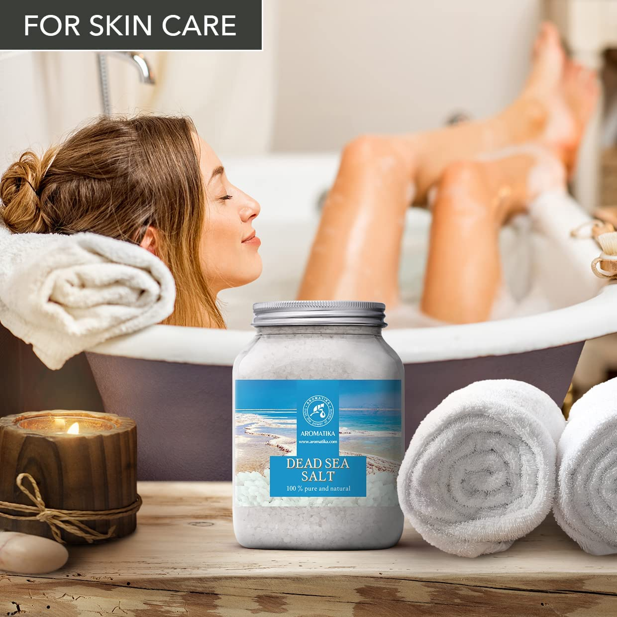 Dead Sea Salt 1000G - Dead Sea Salts for Bath Soak - Relaxing Bath - Good Sleep - Aromatherapy Bath Salts - Sea Salt Bath - Pure and Natural Bath Salt - Muscle Relaxation image number 3