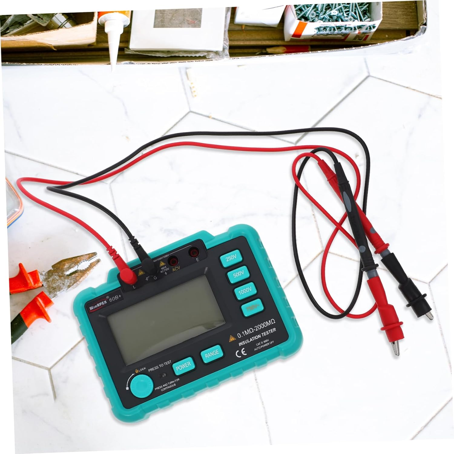 ULTECHNOVO Megohm Test Leads Insulation Resistance Tester for Automotive Digital Megohm Alarm Overload Protection image number 3