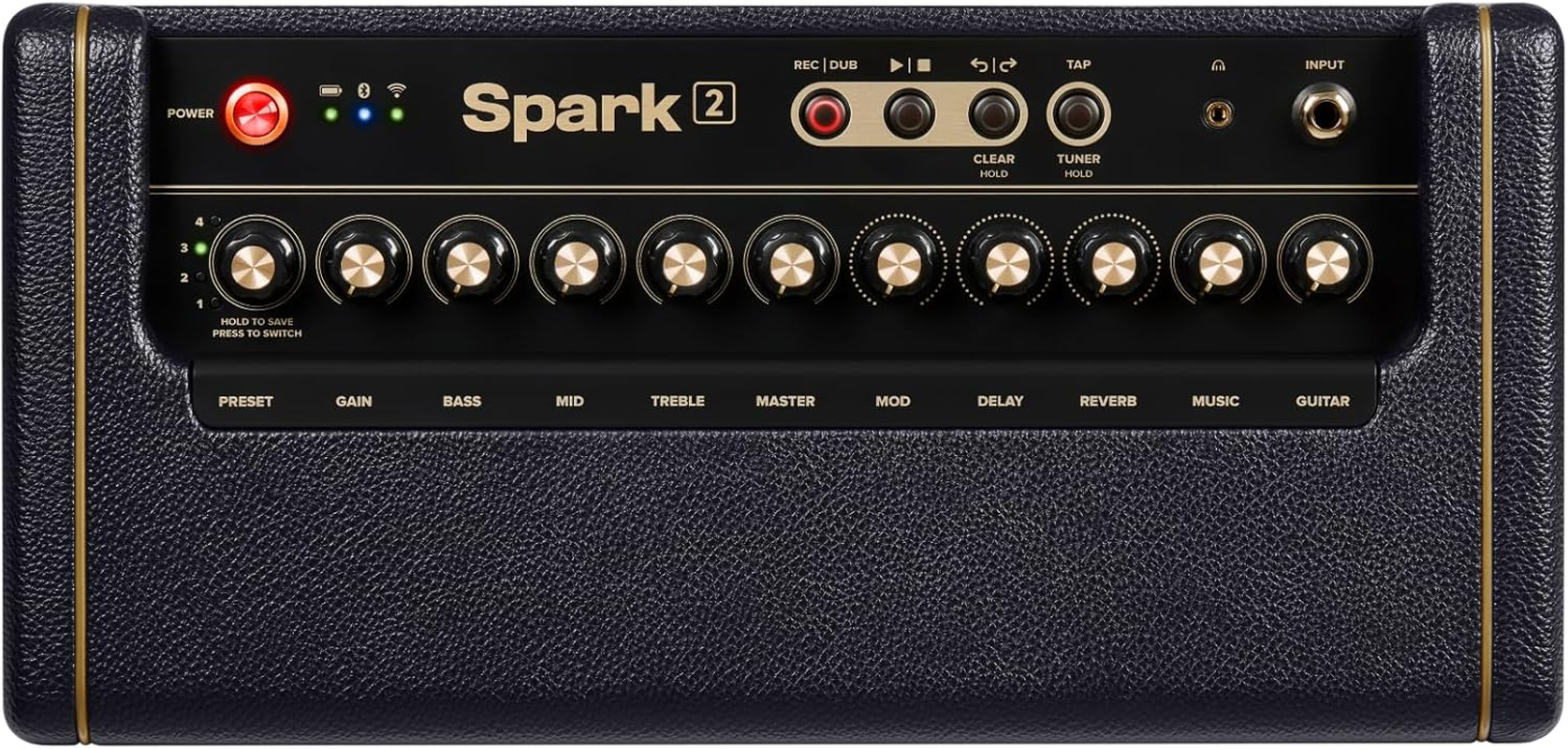 Positive Grid Spark 2 50W Smart Guitar Practice Amp & Bluetooth Speaker with Built-In Looper, AI Features & Smart App for Electric, Acoustic, & Bass Guitar - Black image number 4