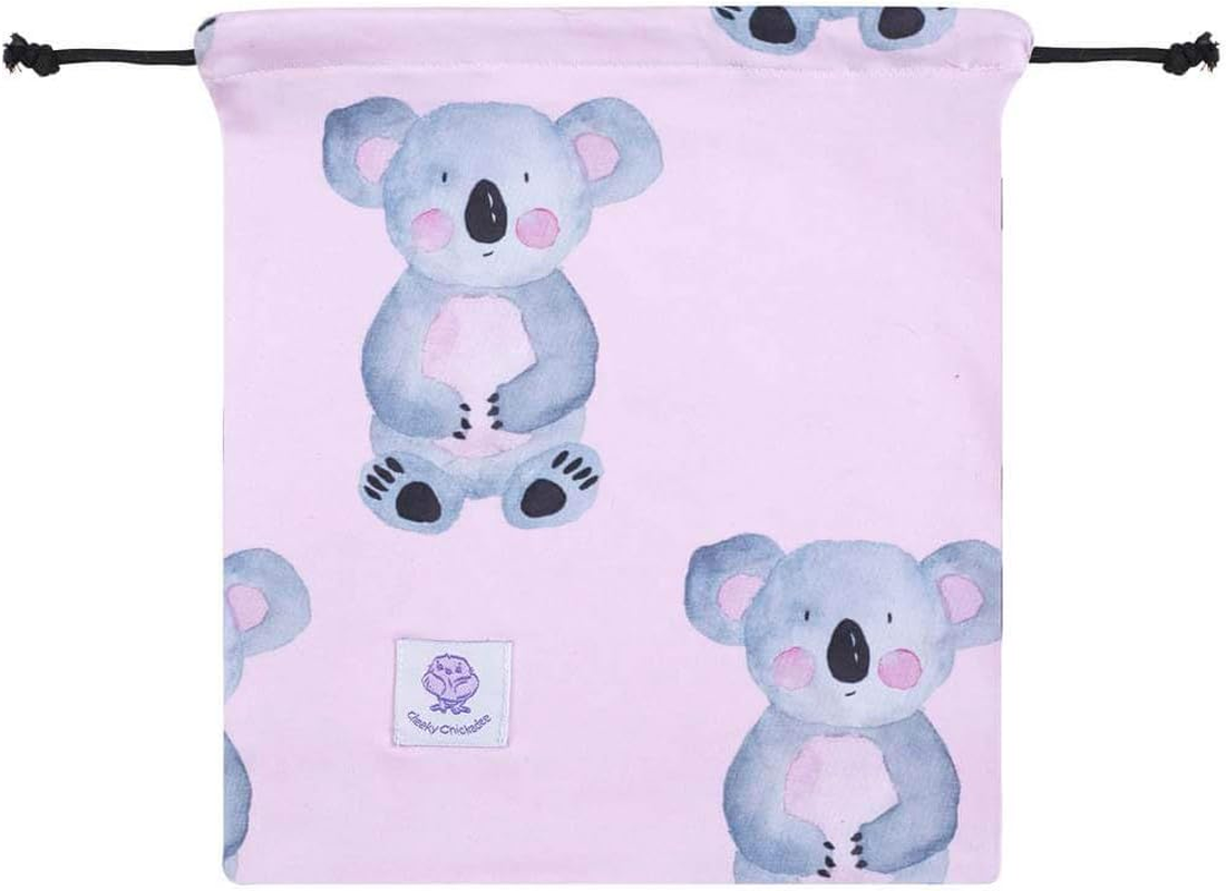 Cheeky Chickadee Pink Koala Girls Long Sleeve Zip Swimmers |6-12M