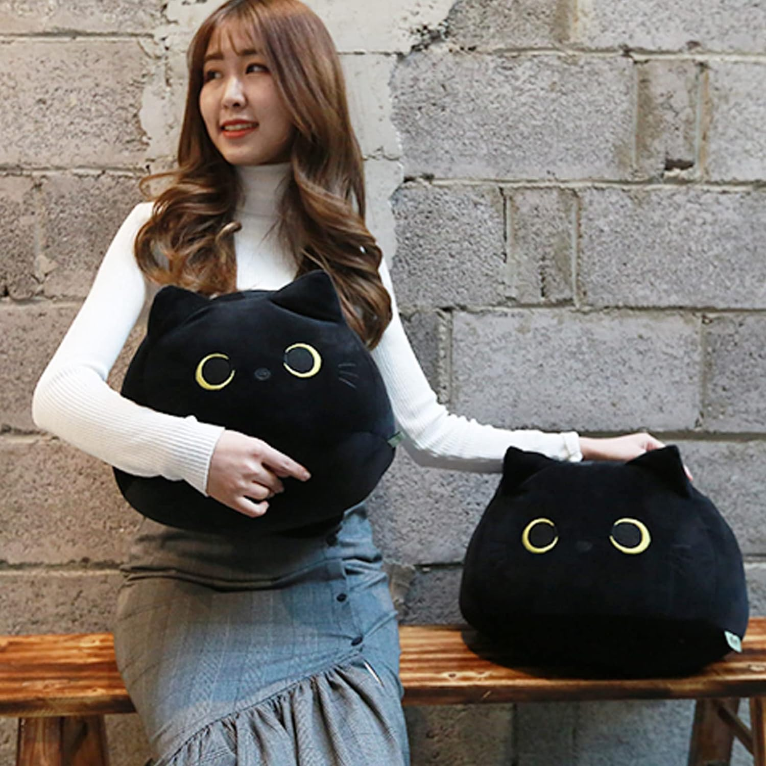 Black Cat Plush, Black Cat Plushie, Cat Plush, Cat Pillow Plush, Cat Pillow, Giant Cat Plush image number 5