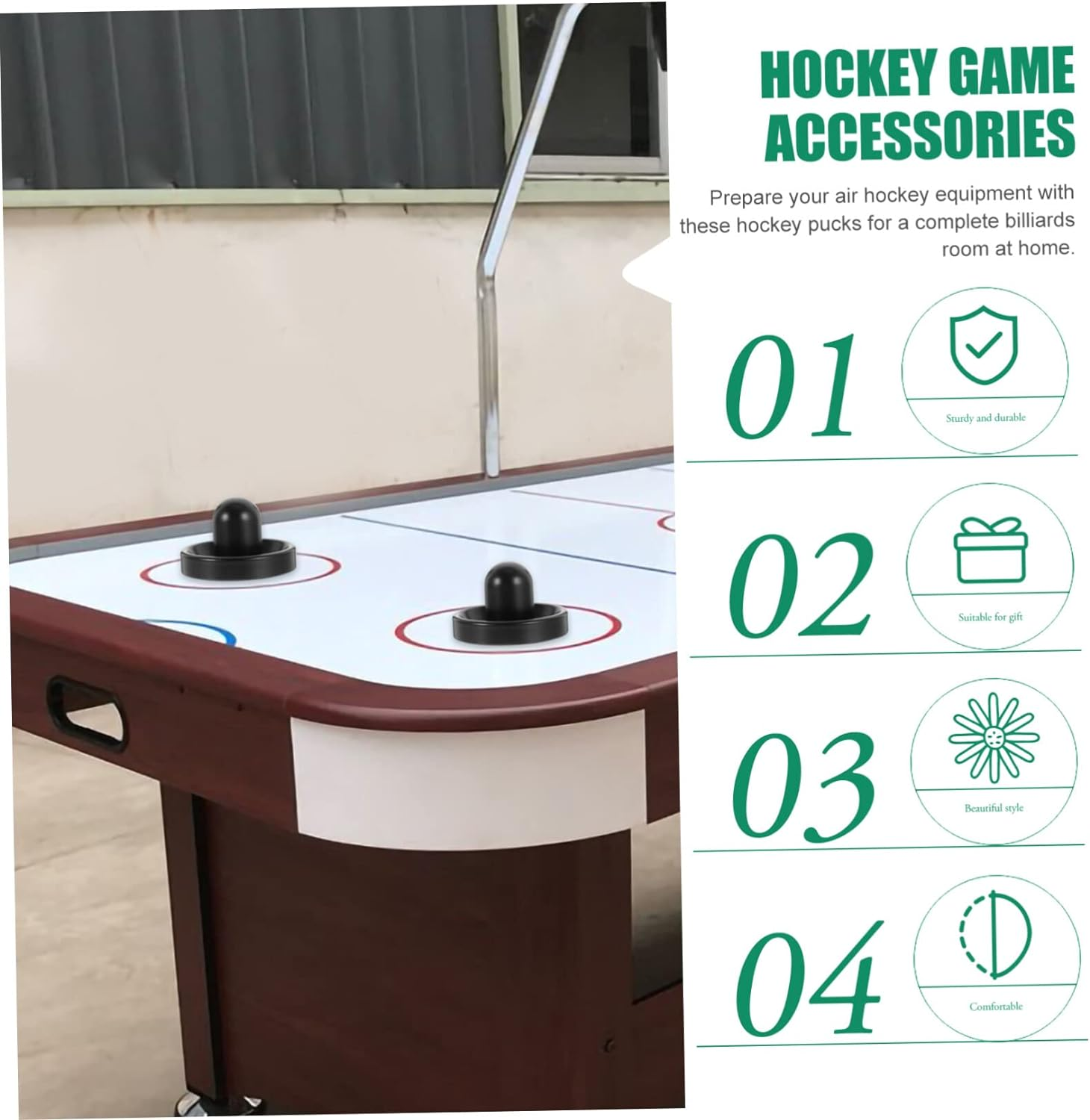 BESPORTBLE Ball Hitter Air Hockey Pucks Replacement Pushers for Game for Air Hockey Paddle Accessories and Parts image number 1