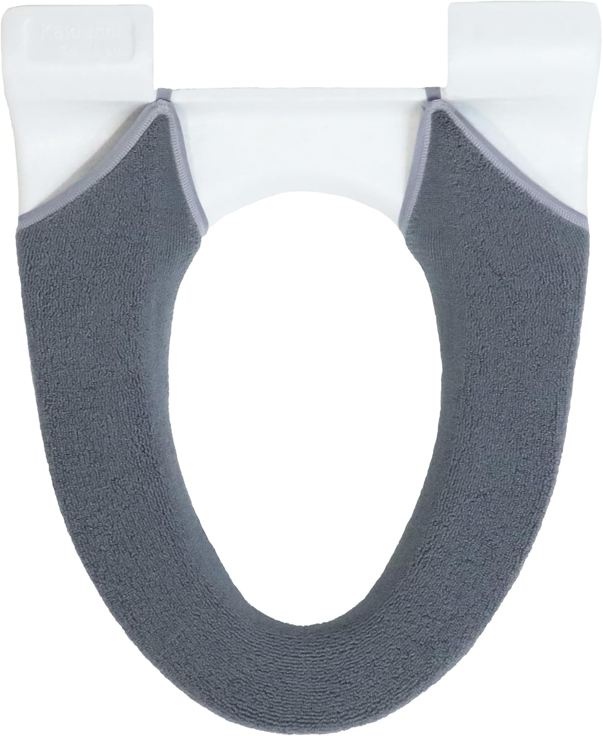 Kakiuchi Toilet Seat Cover, O-Shaped, Charcoal, Machine Washable, Just Put on and Fast, Easy Set Select JUST FIT