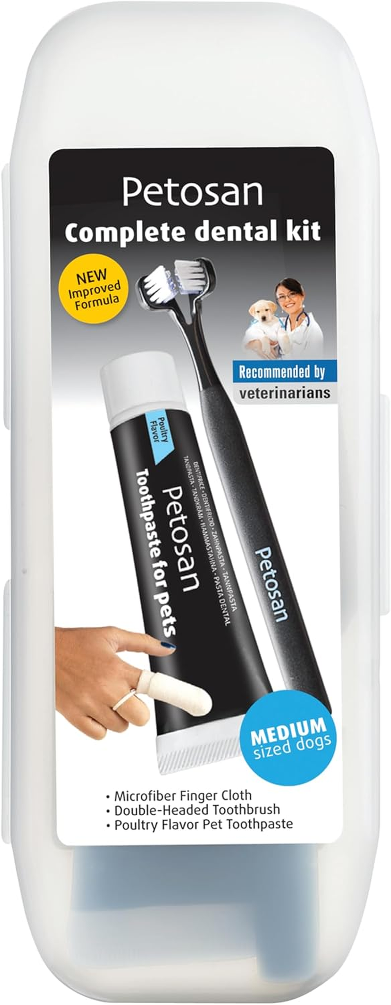 Petosan Complete Dental Kit for Medium Dogs, Medium 15-34 Lbs image number 4