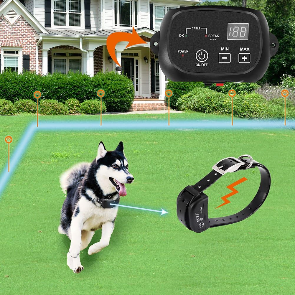 Electric Dog Fence, Pet Containment System (Aboveground/Underground, 650 Ft Wire, IP66 Waterproof/Rechargeable Collar, Shock/Tone Correction, for 1 Dog) image number 2