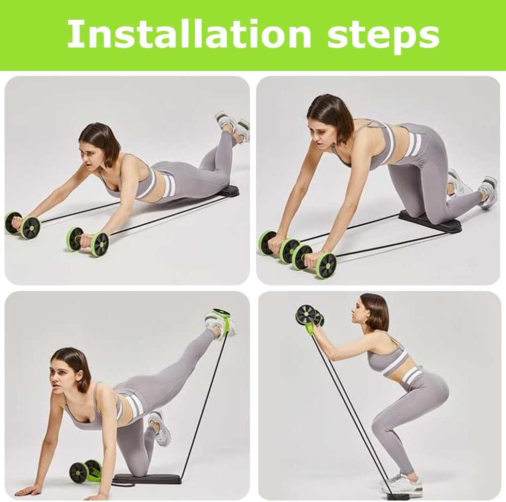Professional Ab Roller Wheel, Core Exercise Platen with Knee Pad, Core Workout Equipment, Adjustable Resistance & EVA Knee Mat for Home Workouts image number 1
