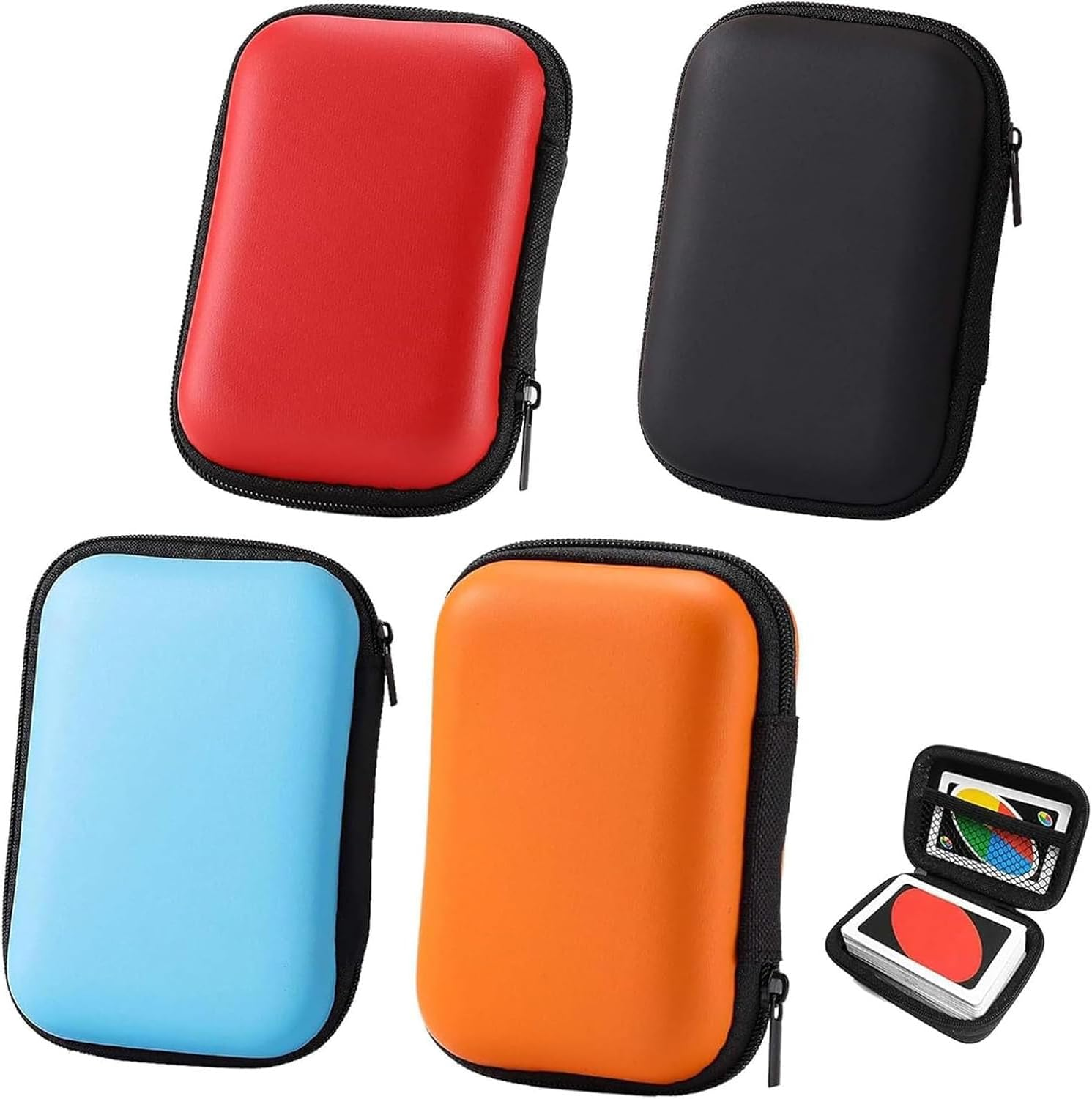 4 Pcs Playing Card Case, Card Game Case, Card Case, Playing Cards Case, Carry Case, Playing Card Bag for on the Go, Durable and Portable Storage Box, for Standard Size