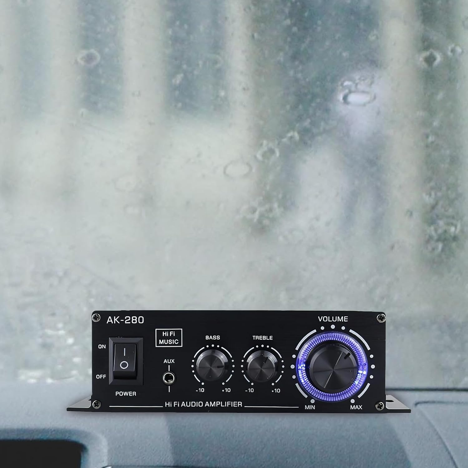 FOMIYES Mini Car Amplifier 12V Compact Audio Amp for Motorcycle and Home Use, Portable Computer Mini Power Amplifier for Speakers and Mp3 Audio Systems image number 3