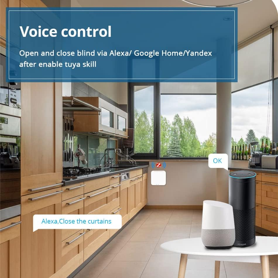 Blindsmart Rechargeable Tuya Zigbee Roller Blinds Motor for 38Mm Tube, Motorized Window Shades Automatic Blinds Curtain Opener APP Control, Zigbee Hub Required (Only Motor) - Motor With 9-Channel Remote image number 4