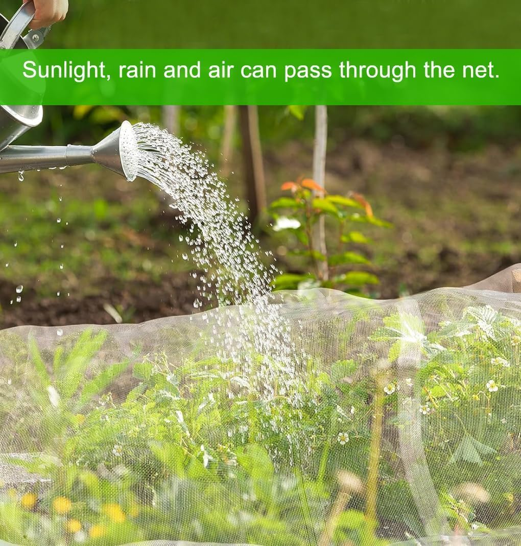 Springup Garden Netting Plant Mesh, Pest Barrier, Floating Row Covers Ultra Fine Mesh Protection Netting Bird Barrier for Vegetables, Strawberry, Flowers, Fruits, DIY Crafts, 10 Sizes (10X2.5M) image number 4
