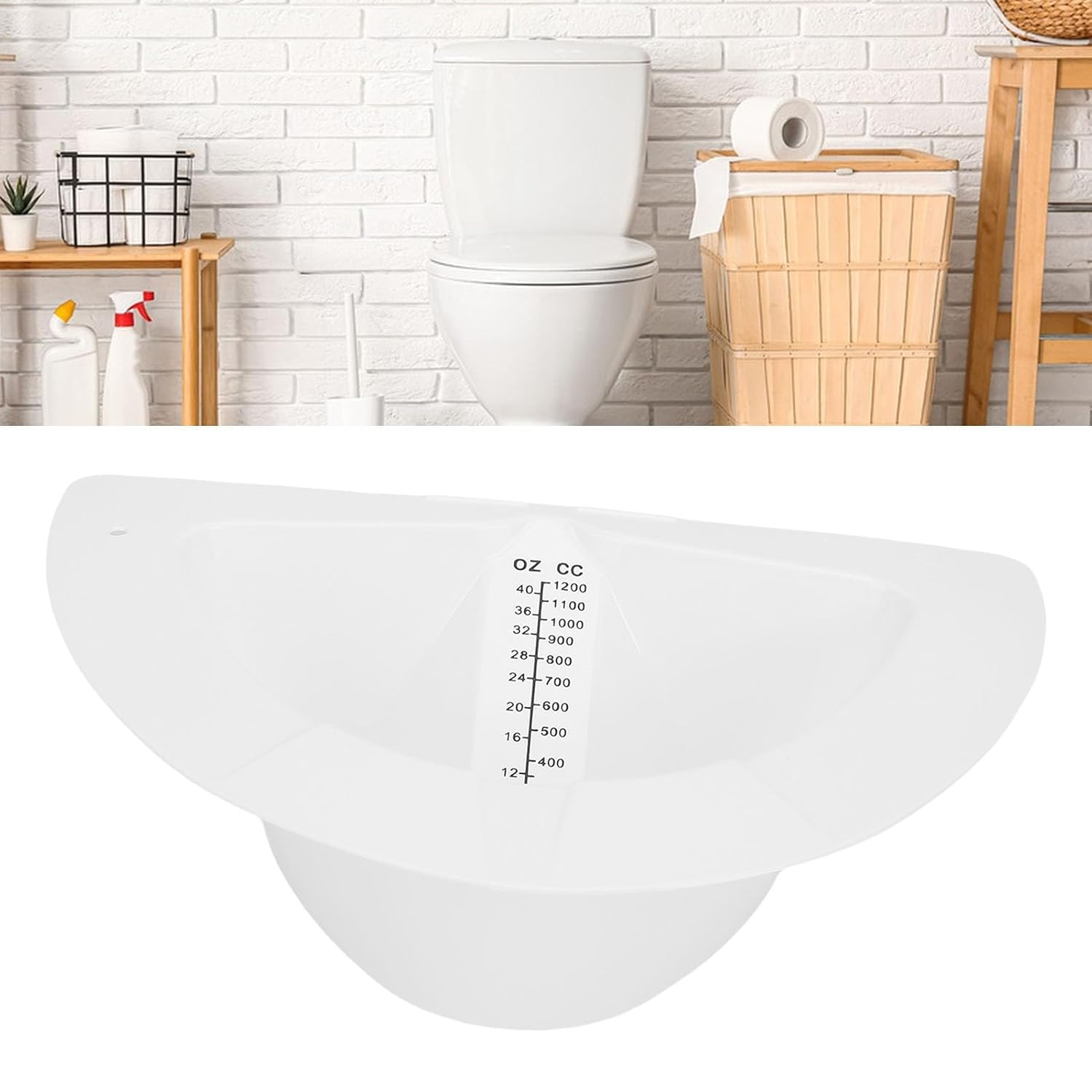 Specimen Collector Toilet Urine Hat Urine Collection Hat Toilet Sample Hat Leakproof Sturdy Plastic 1200Ml 40Oz Graduated