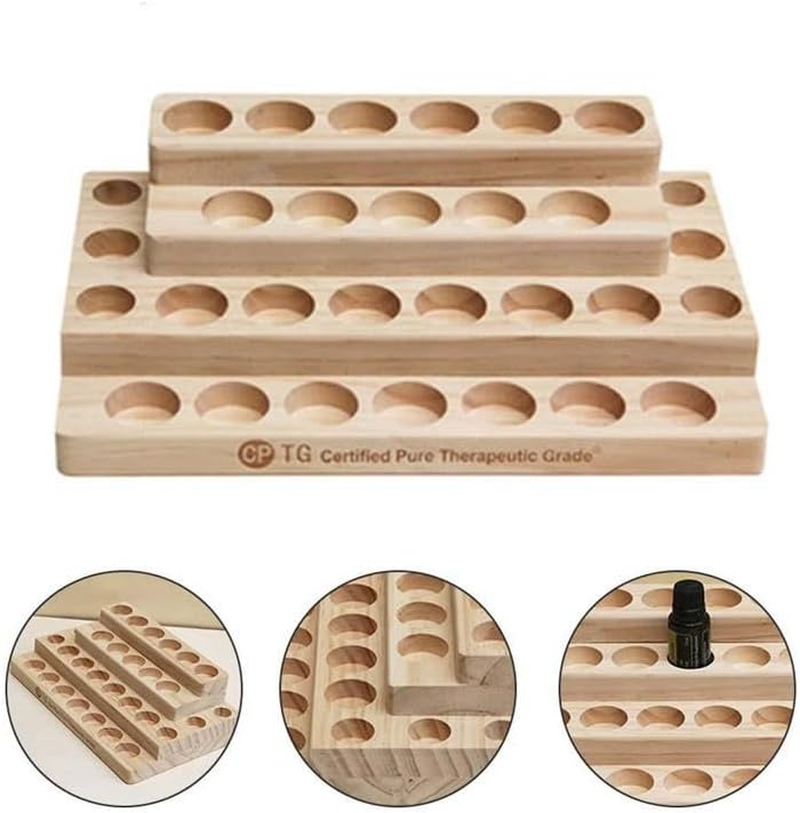 Xixibuy Wooden Essential Oil Kit - Storage Organizer and Travel Display for 30 Bottles with Oil Opener, Stickers, Perfume Test Paper - 2 image number 3