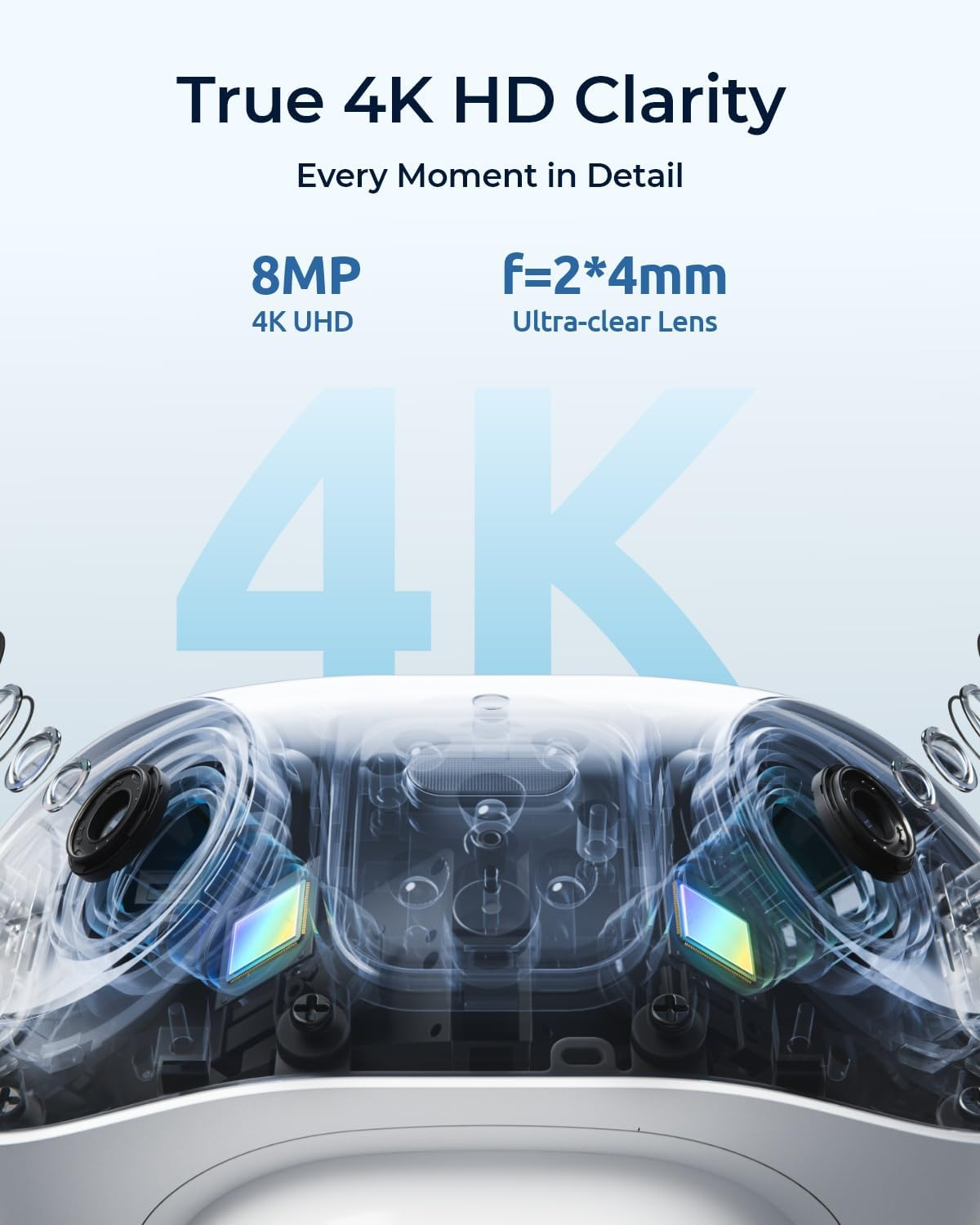 REOLINK 4K Solar Security Cameras Wireless Outdoor, 180&deg; Blindspot-Free View, Spotlight Color Night Vision, Dual-Band Wi-Fi 6, Smart AI Detection, No Extra Fee, Argus 4 Pro+Solar Panel (Colorx Series) image number 5