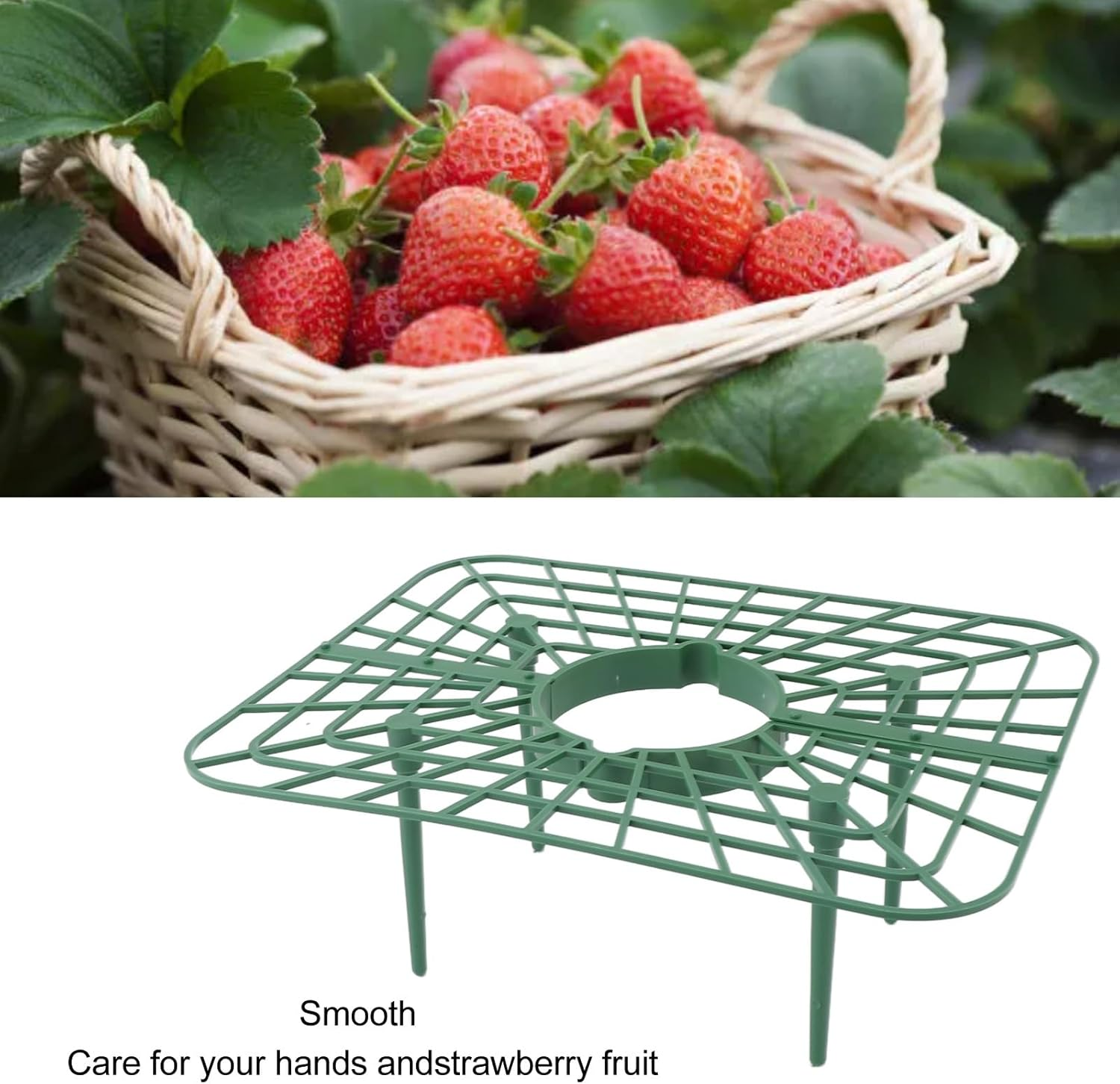 10 Packs Square Strawberry Supports, Strawberry Growing Rack, Detachable PP Waterproof Reusable Strawberry Planting Stand for Soil Planting Indoor Pots image number 1