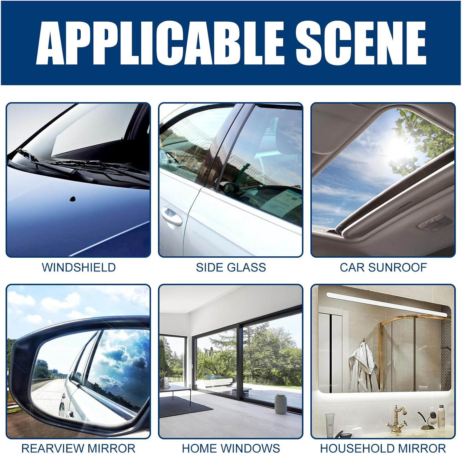 Oil Film Remover Windshield Oil Film Remover, Glass Cleaning Wipe Board, Can Improve the Clarity and Visibility of Glass (1.69 Oz) image number 3