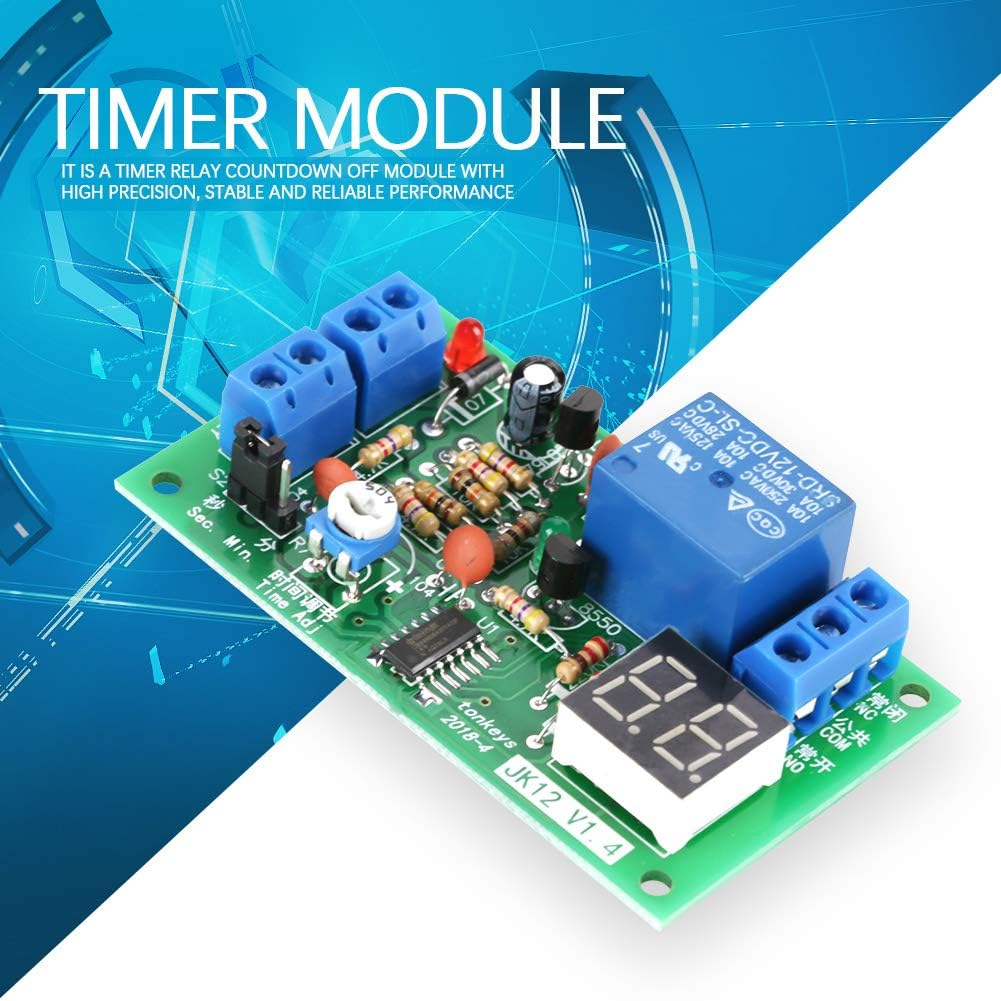 Timer Relay Module DC12V Adjustable Relays Time Delay Timer Module LED Display Delay Turn off Switch image number 5