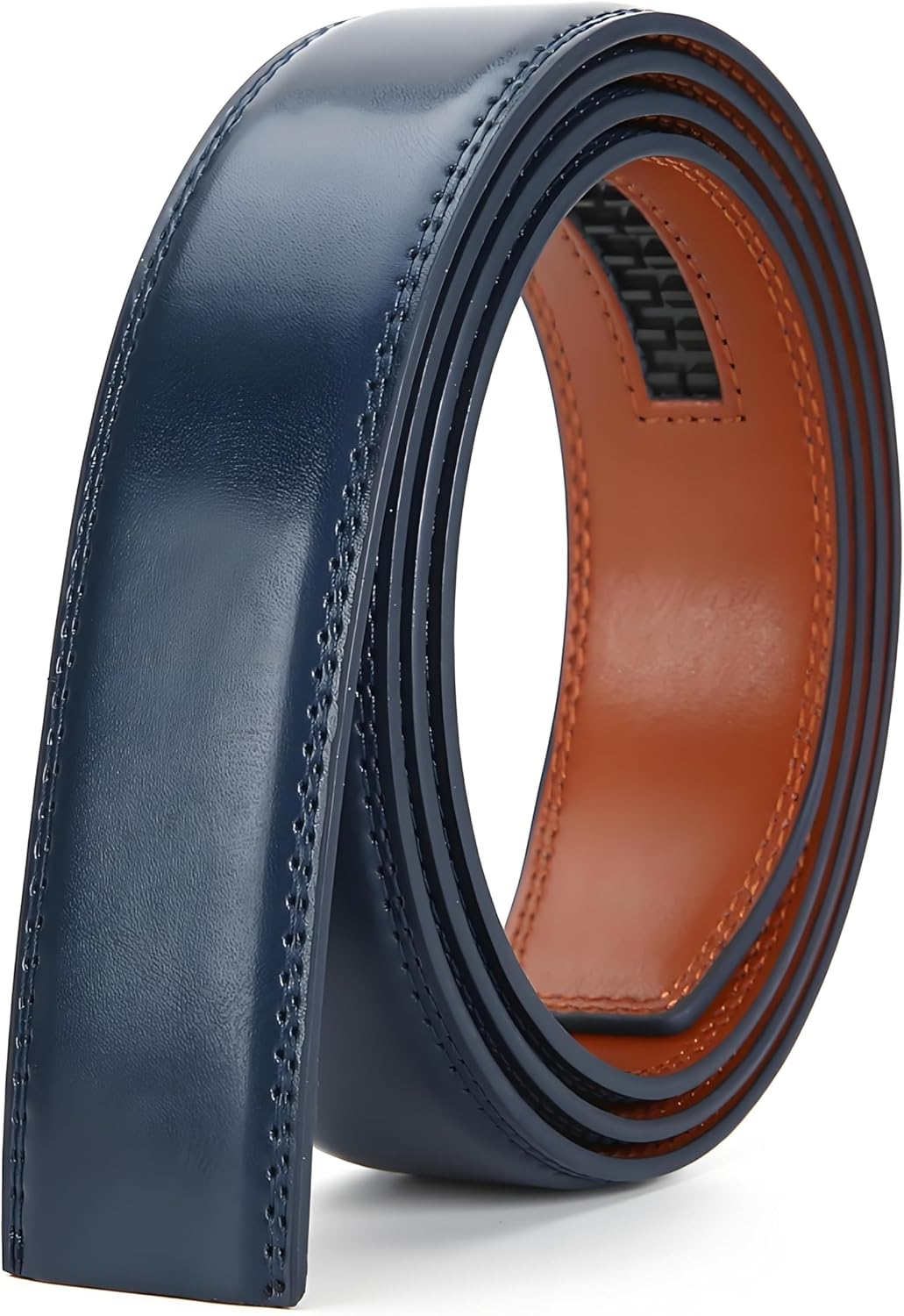 Nelbons Men'S Ratchet Belt Strap Only 35Mm 1 3/8",Leather Belt without Buckle,Replacement Belt image number 5