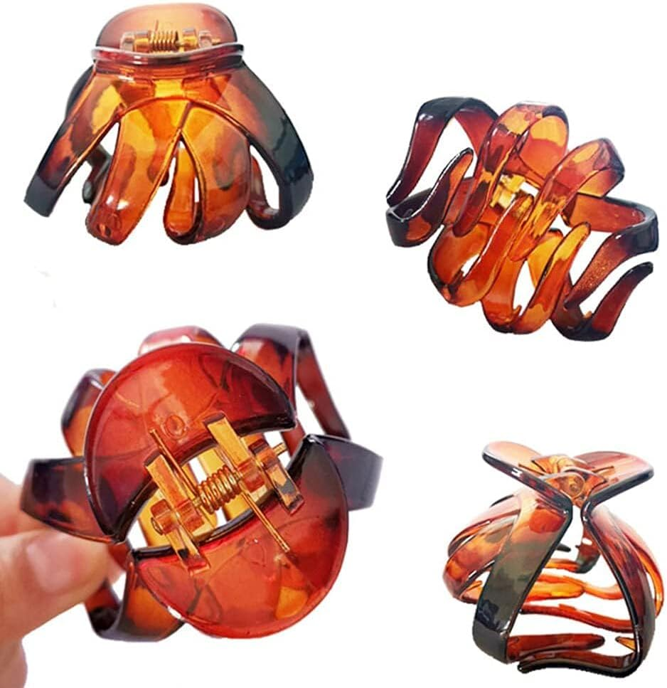Pack of 4 Hair Clips Large Thick Hair - Hair Clips Octopus Hair Clips for Thick Hair Non-Slip Hair Clips Women Vintage Hair Accessories Girls image number 3