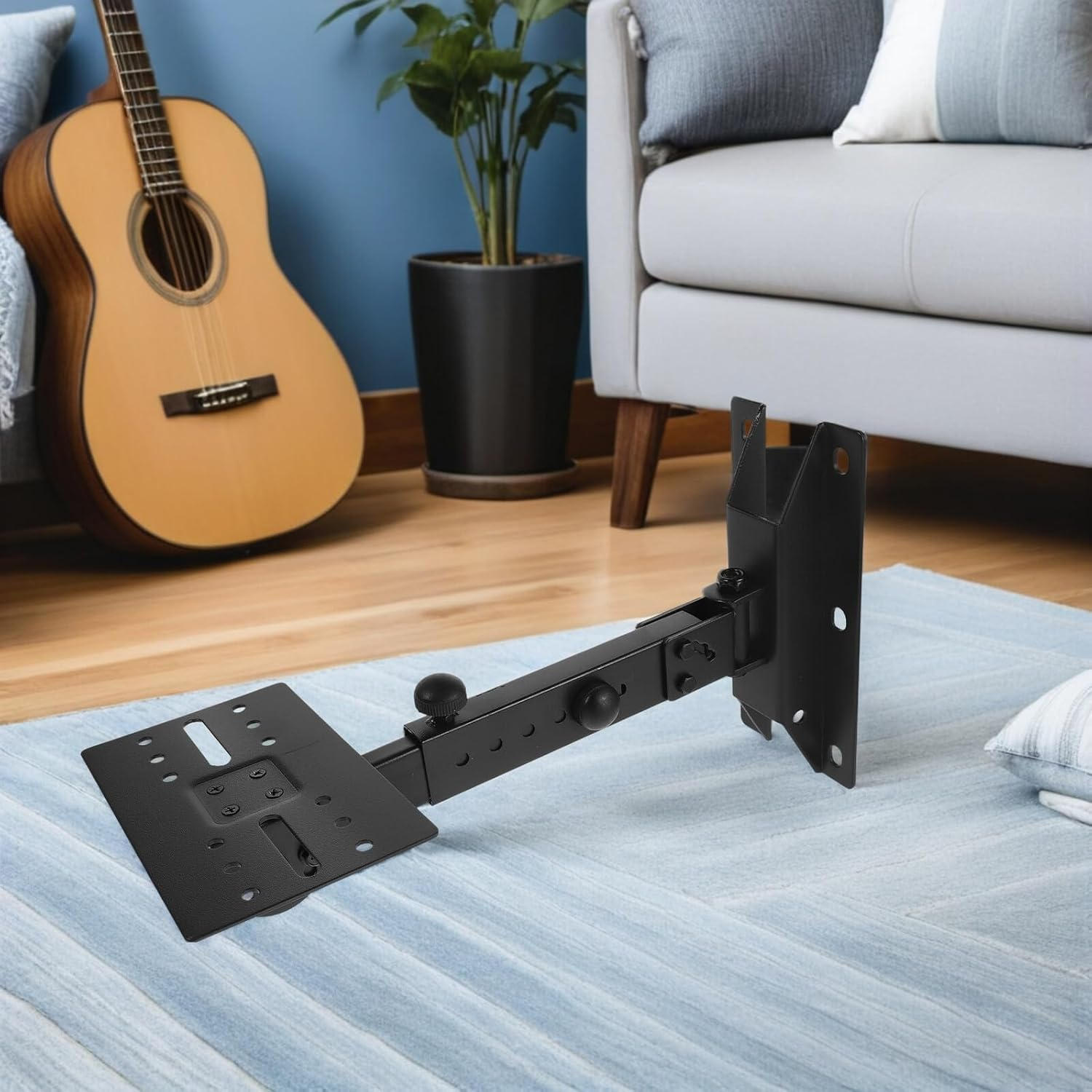 Gadpiparty Heavy Duty Metal Speaker Mount Wall Bracket with Extendable Arm Universal Wall Mounted Speaker Holder for Ktv Room and Home Audio System Support image number 3