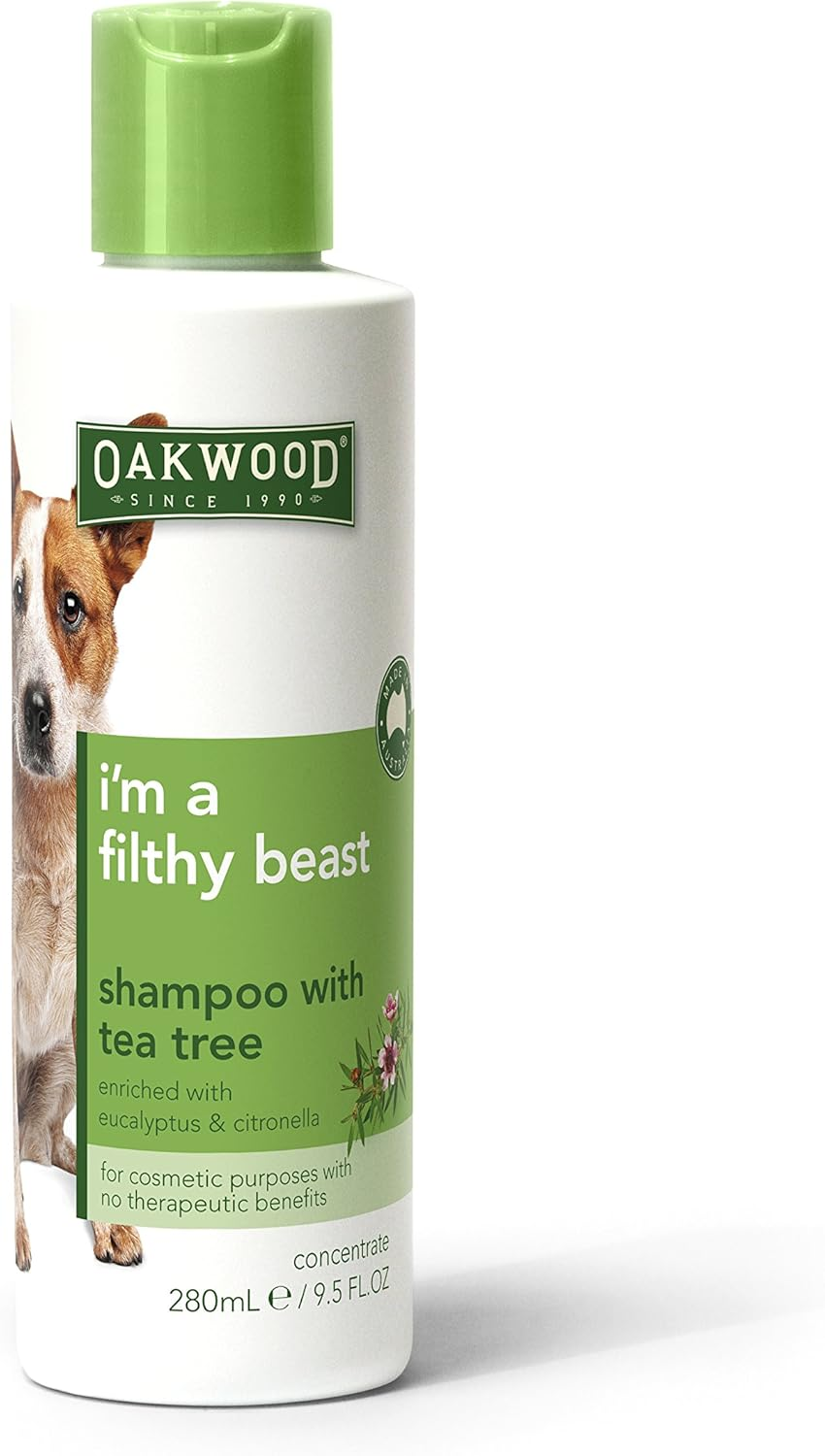 OAKWOOD Pet Shampoo with Tea Tree Oil 280 Ml White