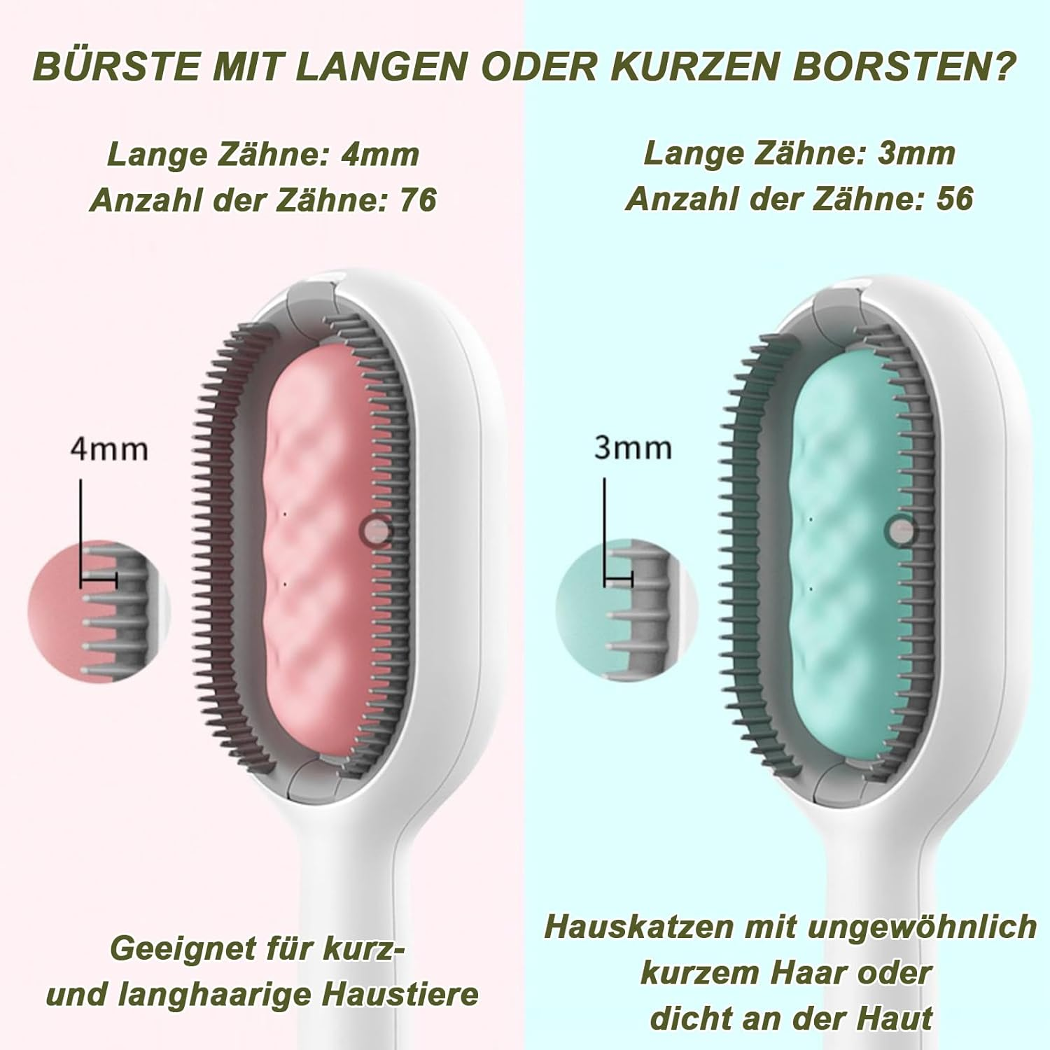 Pet Hair Removal Comb with Water Tank, Cat Brush Short Hair with Water Cleaning Brush for Pet Hair, Multifunctional Pet Hair Remover Brush 3 in 1 (Short Hair, Pink) image number 3