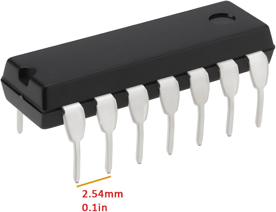 Emsea 20Pcs SN74HC14N 6-Channel Schmitt Trigger Inverter IC Chip DIP14 for Breadboard image number 2
