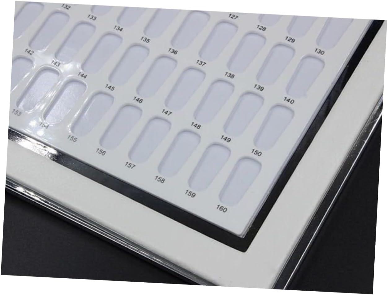 PACKOVE Nail Polish Display Book Adhesive 160 Color Acrylic Nail Art Holder for Manicure Enthusiasts and Professionals image number 6