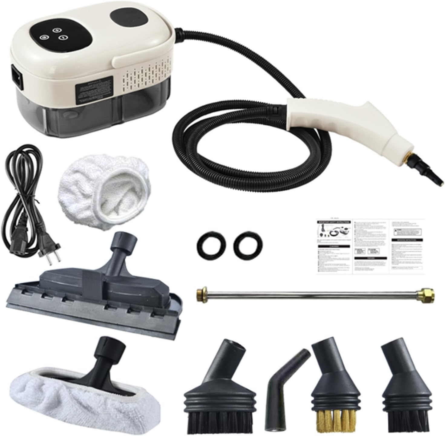 2500W High Pressure Steam Cleaner 1.1L Tank Handheld Steam Cleaner Pressurized Steam Cleaner for Kitchen Bathroom Car White AU image number 5