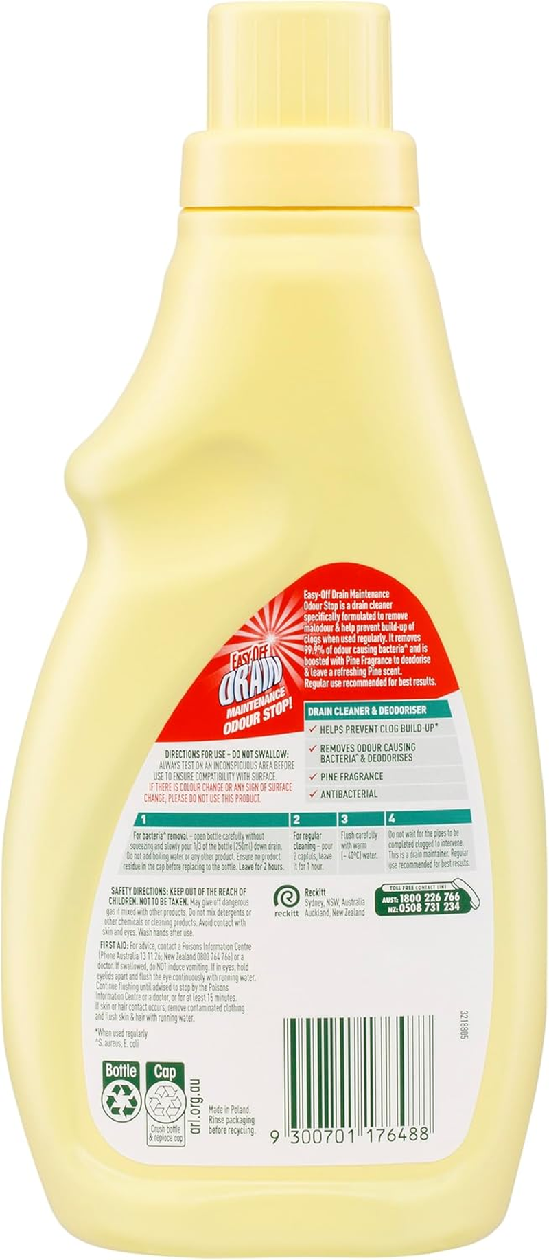 Easy-Off Bam Pine Intense Drain Maintenance Odour Stop 750 Ml image number 4