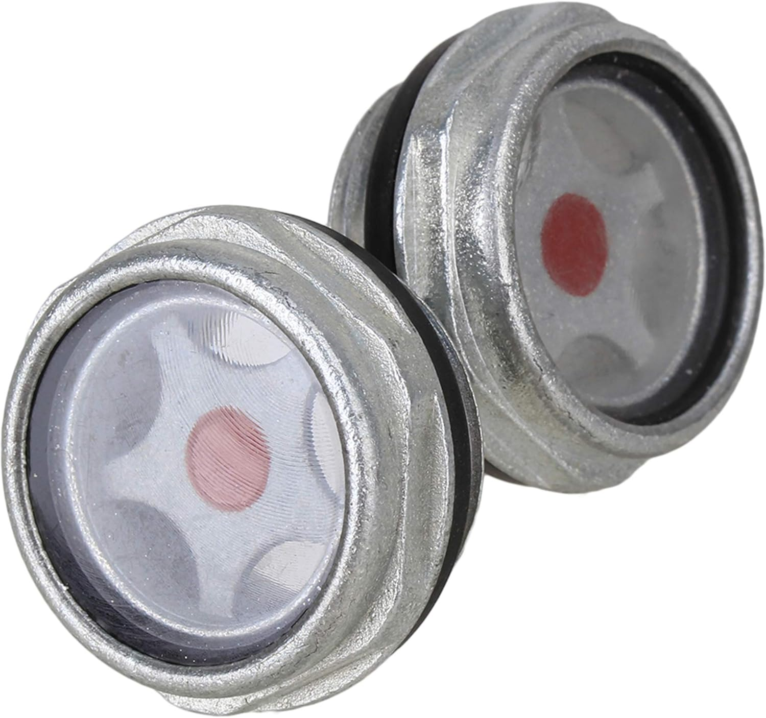 2 Pcs Oil Level Sight Glass Tone Air Compressor Metal Oil Sight Glass 32Mm Dia G3/4 Threaded Oil Level Sight Glass image number 4