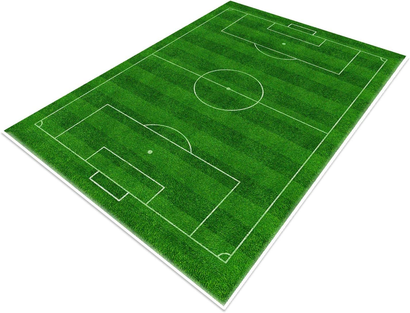 TYKTZXY Football Rug, Football, Fun Home Decor, Play Mat for Teenagers' Room, Boys, Girls, Sports Theme Room, Green, 140 X 200 Cm image number 1