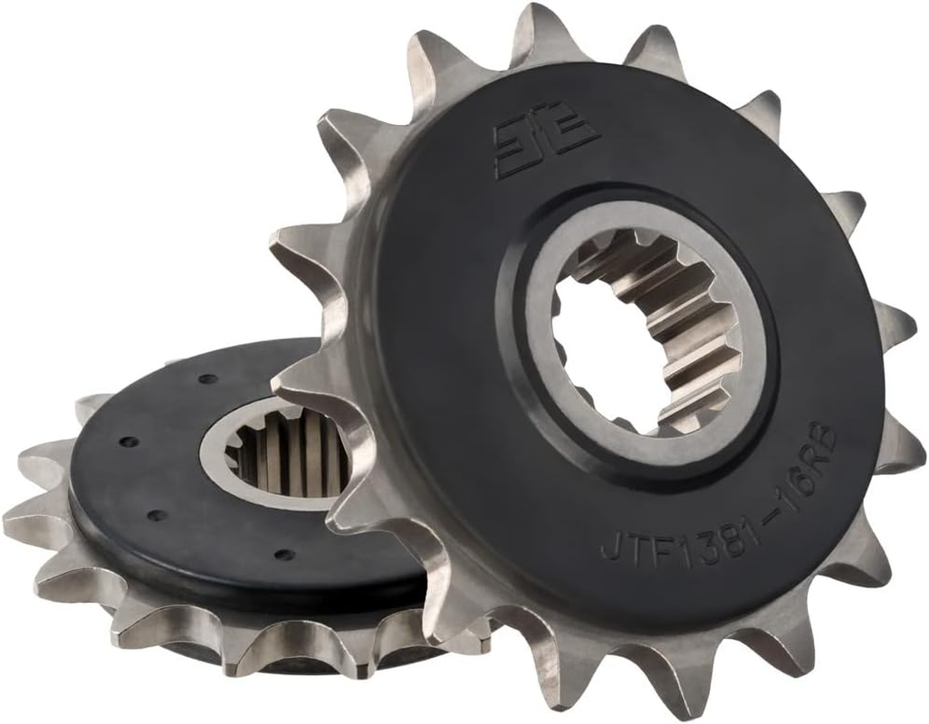 JT Sprockets JTF1381.16RB 16 Tooth Rubber Cushioned Front Countershaft Sprocket, Single