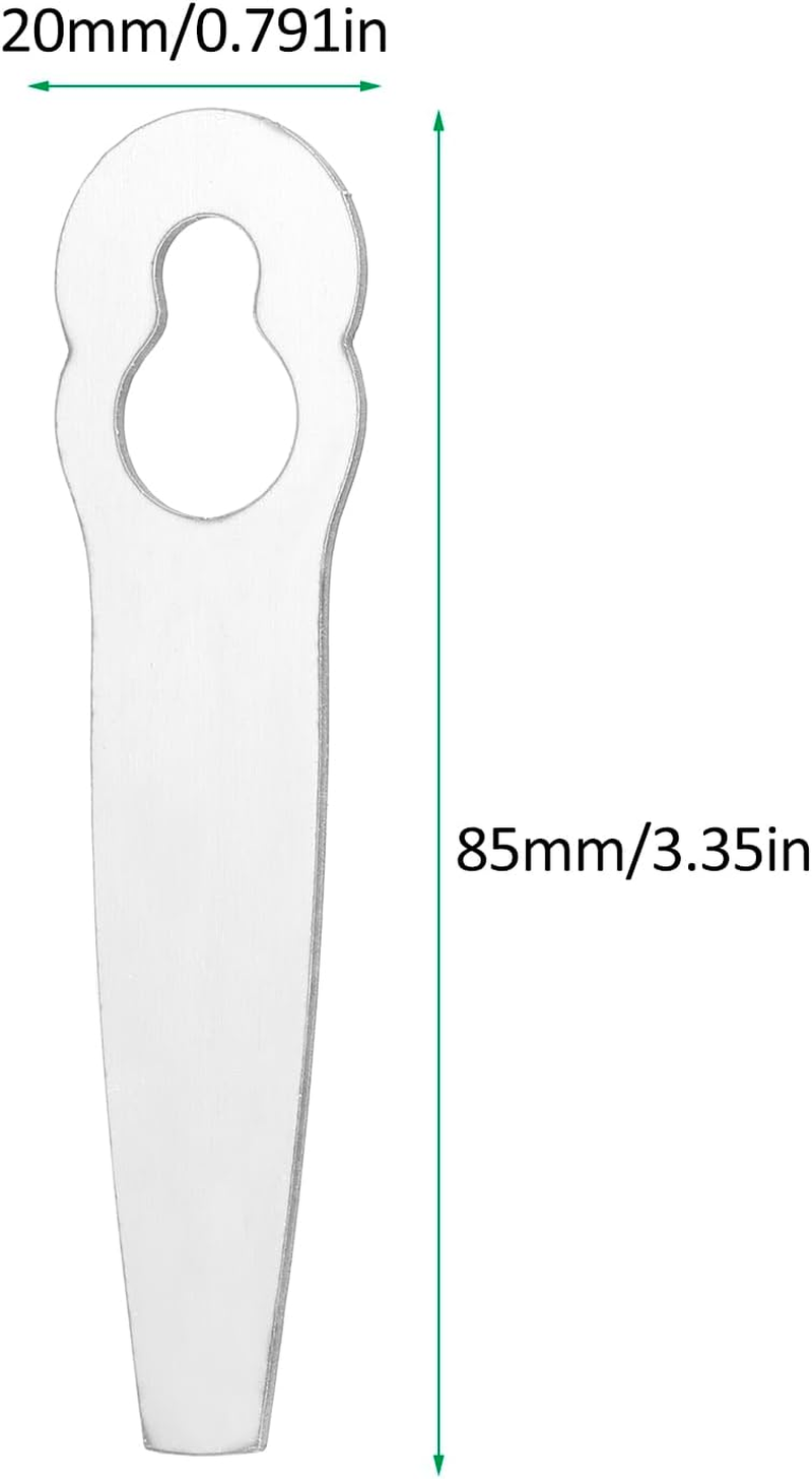 FUNFANG 10Pcs Machine Trimming Blades Replacement Stainless Steel Trimmer Grass Mowing Blades Garden Lawn Mower Accessories for Lawn Mower image number 4