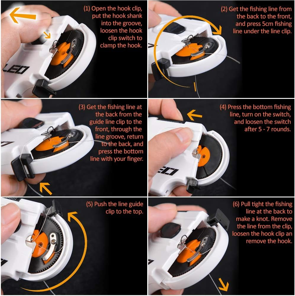 Electric Fishing Hook Tier Machine Fishing Hooks Line Knot Fast Tying Device Equipment image number 3