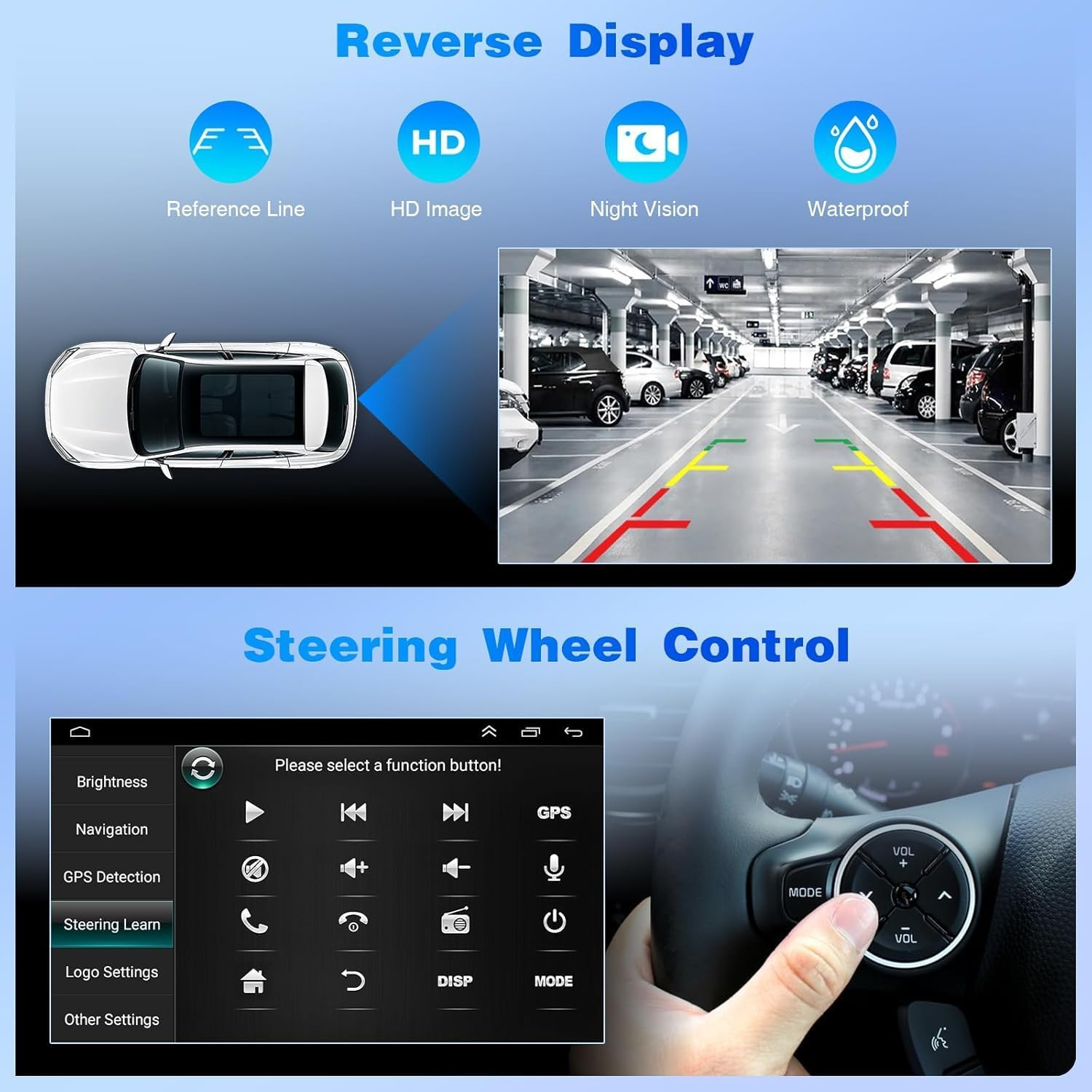 2+64G Car Stereo for Mercedes C-Class W203 C230 C280 C350 CLK W209 2003-2009 Head Unit 9 Inch Double Din Radio for CLK350 C280 C350 CLK350 Bluetooth Android Auto GPS Wifi Mic Backup Camera image number 3