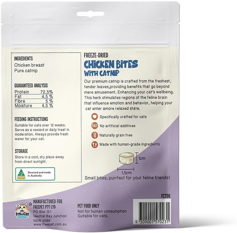 Freecat Freeze Dried Chicken Biteswith Catnipcat Treats 50G
