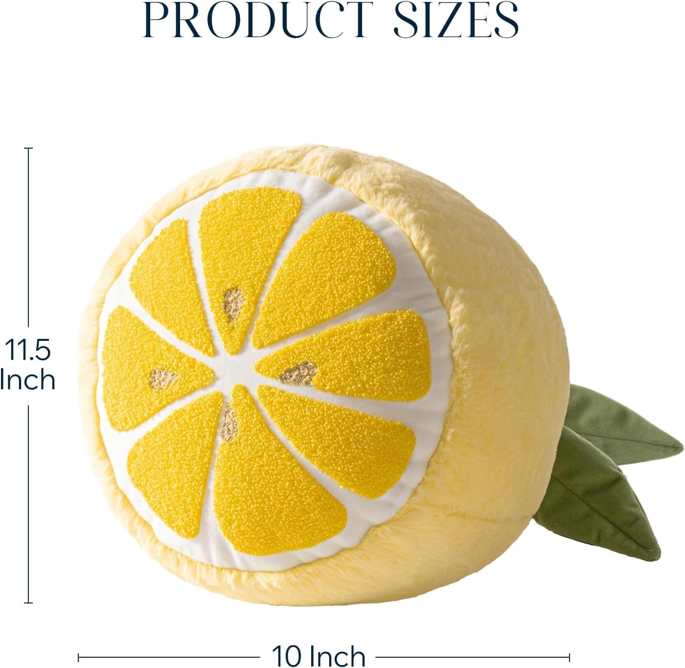 Phantoscope Lemon Shaped Throw Pillow, Fun Home Decor of Fruit Themed Shaped Cushions, Decorative Shaped Pillow for Couch Bed and Chair, Yellow, 10 X11.5 Inches - Lemon Yellow image number 6