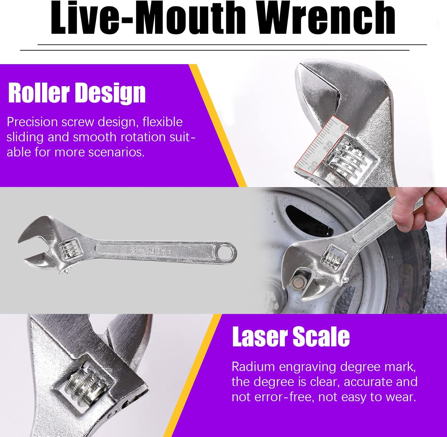 Swpeet 6Pcs Pliers Set with Storage Pouch Assortment Kit, Including Tongue and Groove Plier, Water Pump Pliers, Long Nose, Diagonal Cutting, Locking Pliers, Adjustable Wrench and Linesman Pliers image number 2