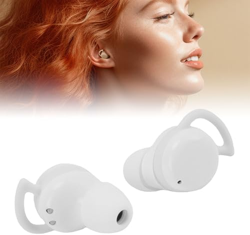 Sxhlseller Invisible Sleep Earphones, Wireless Bluetooth 5.4 Mi NI Small Earphones for Side Sleepers, Headphones for Noise for Sleep, Lightweight Comfortable Latency with Low Latency (White) image number 4