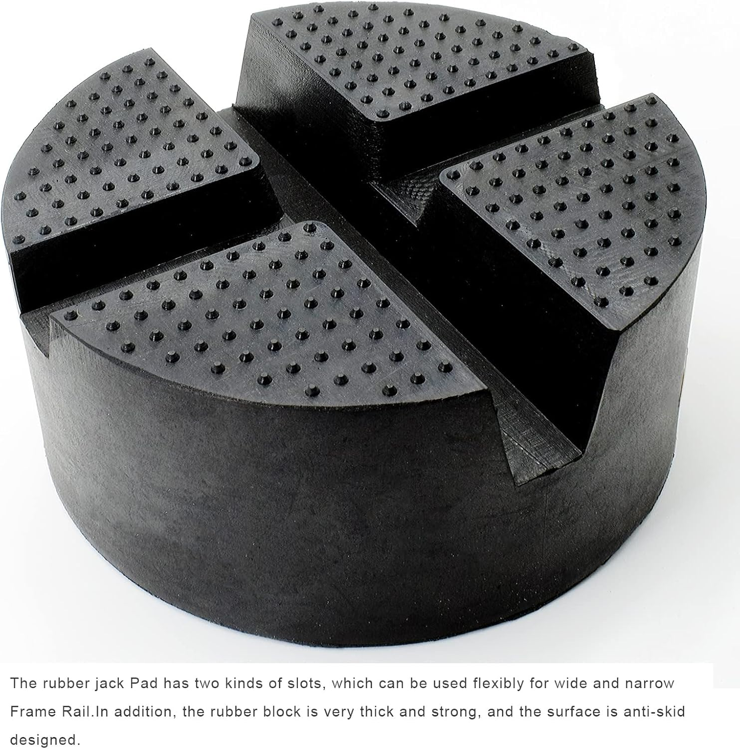 DIY Car Universal X-Slot Jack Pad Rubber Frame Rail Adapter Protector Pinch Weld Side Car Lifting anti Slip Design Floor Support (8X4.5Cm)