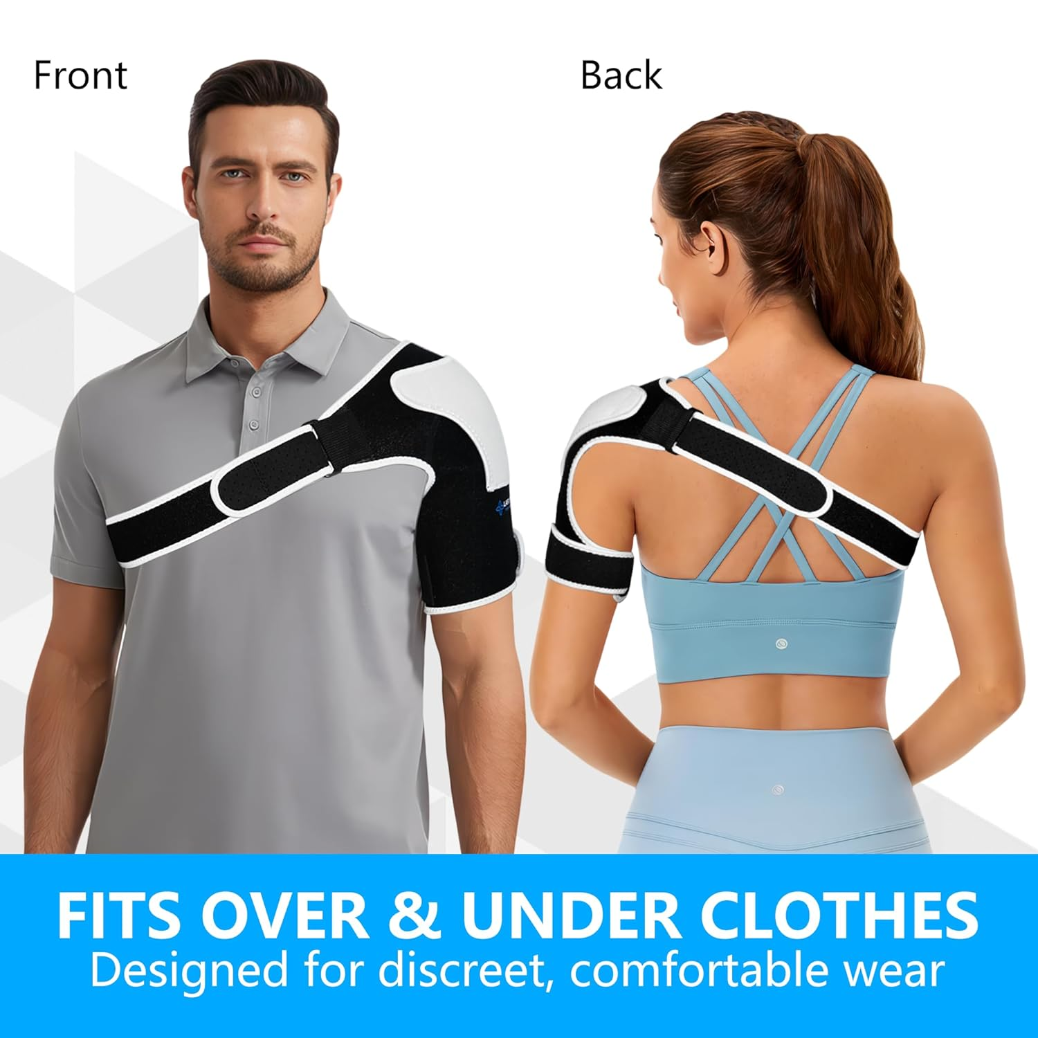 Shoulder Brace for Pain Relief - Adjustable Support for Rotator Cuff Injuries, Tendonitis & Shoulder Recovery, Breathable Neoprene Wrap, Universal Fit for Adults image number 5