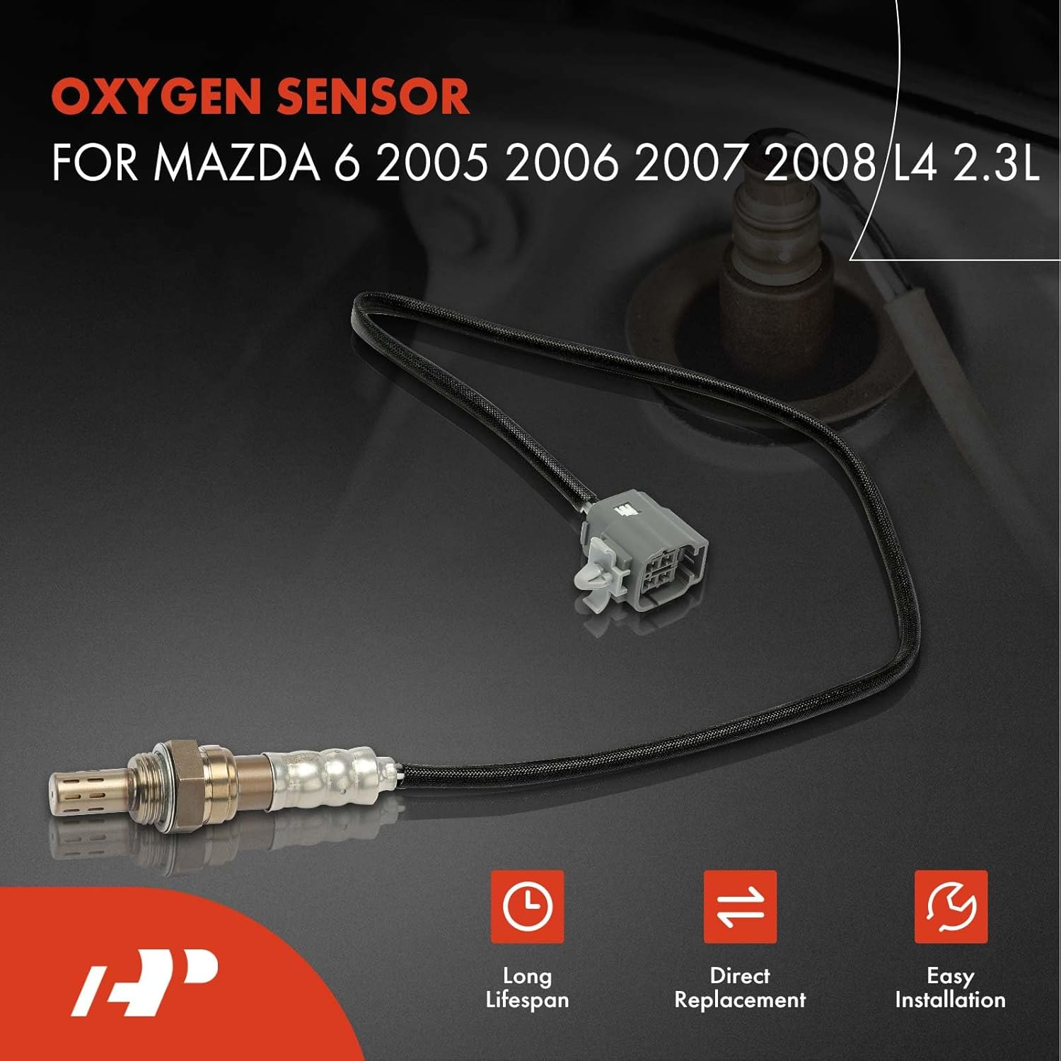 A-Premium O2 Oxygen Sensor Compatible with Mazda 6 2005 2006 2007 2008 2.3L, Automatic Transmission, Center image number 4
