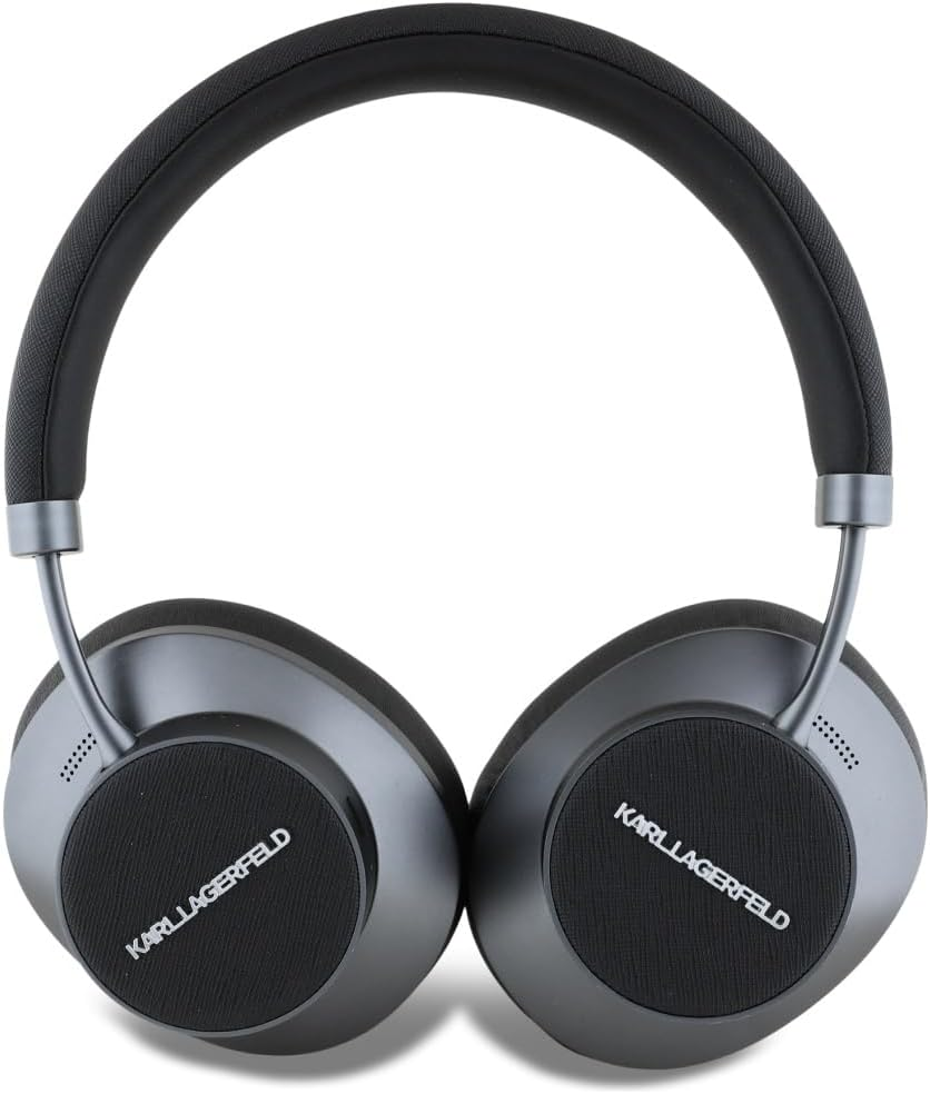 CG Mobile Karl Lagerfeld Saffiano Elongated Bluetooth ANC On-Ear Headphones (Black) image number 3