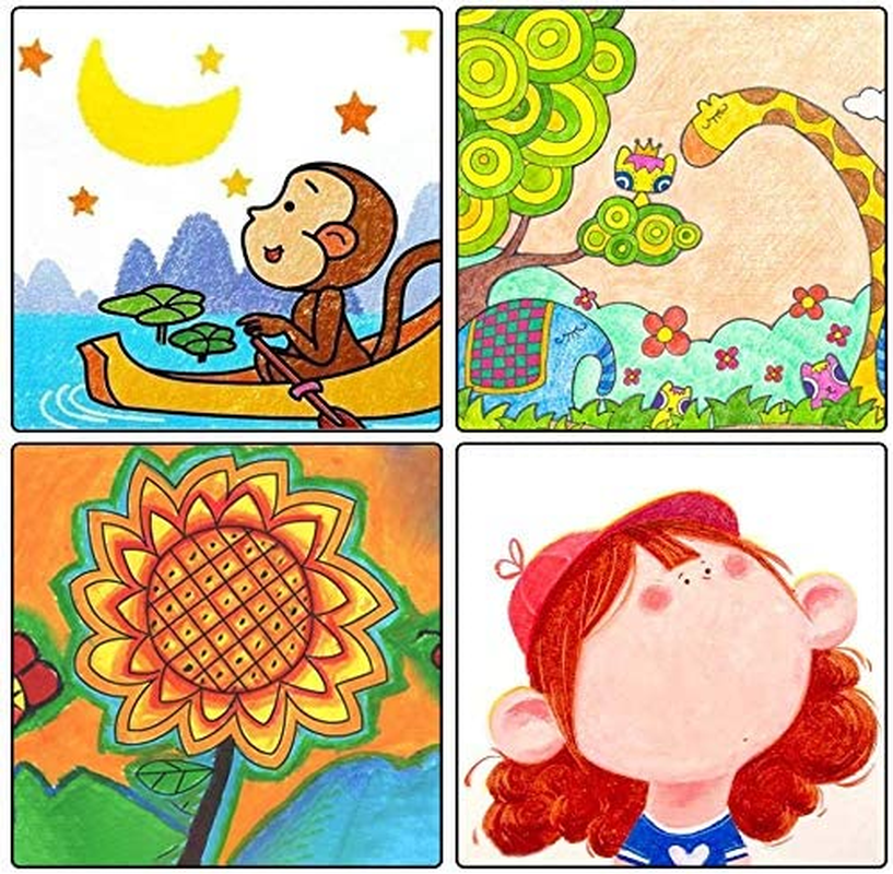 Shuttle Art Gel Crayons for Toddlers, 48 Colours Non-Toxic Crayons Set with 1 Brush and Foldable Case for Kids Children Colouring, Crayon-Pastel-Watercolour Effect, Ideal for Paper image number 5