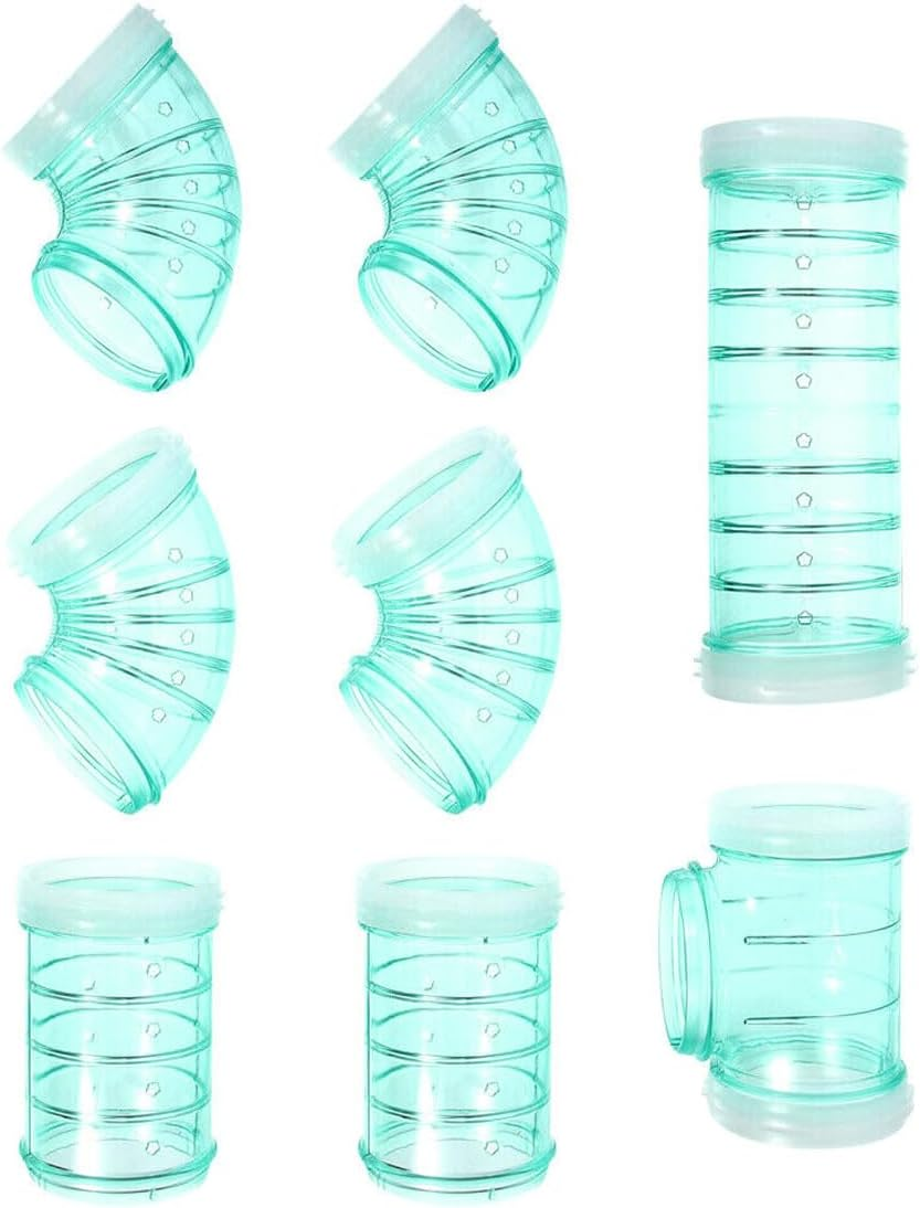 AIMALL 8X Tunnel Set for Hamsters, Squirrels, and Guinea Pigs - Small Animal Tube Toy, 2.17 Inches Diameter